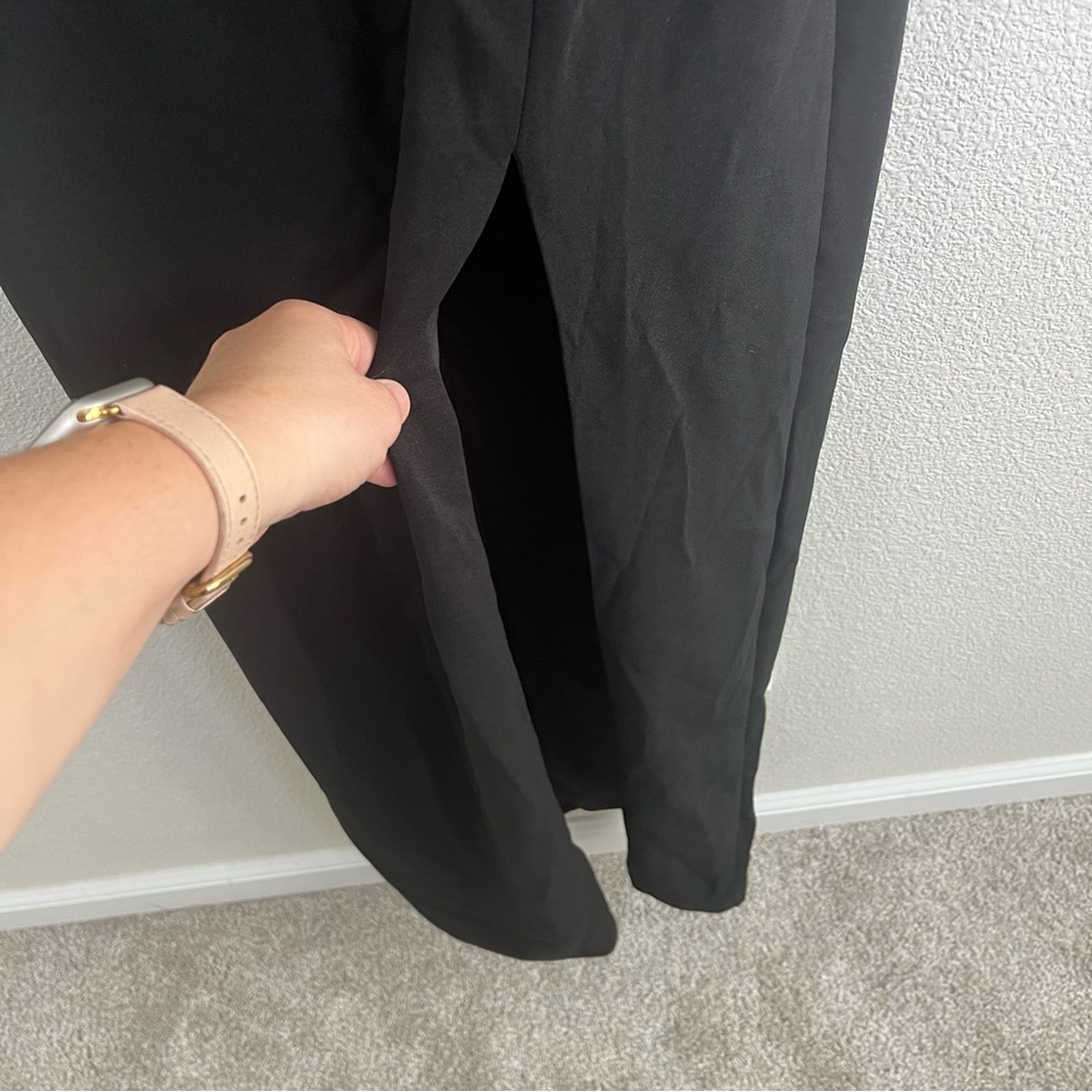 NWT Lulus Iconic Excellence Black Asymmetrical Strapless Maxi Dress MD - Picture 6 of 9